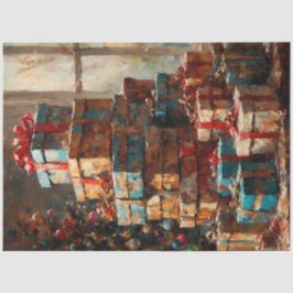 Seda Papel de desconchado de pila de Navidad ventilado