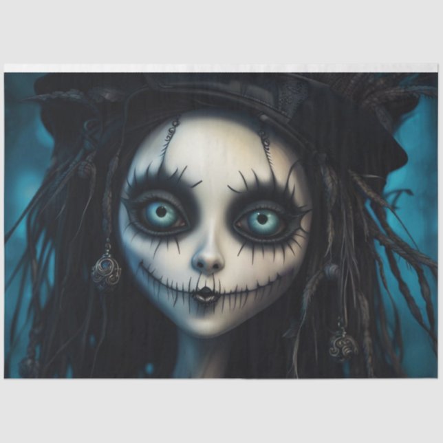 Seda Papel de desconchado de una joven Voodoo trepidant (Anverso)