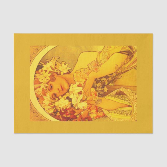 Seda Papel de desconexión 10"x15" - Alphonse Mucha 26 (Anverso)