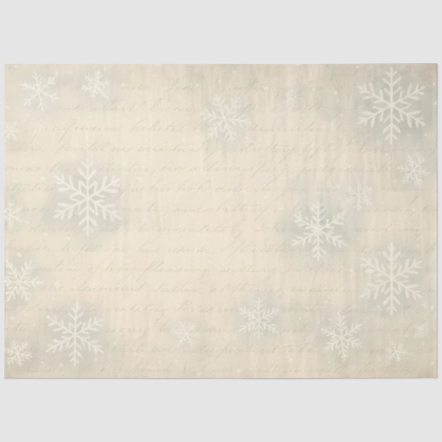 Seda Papel de desconexión de invierno con guión de copo (Anverso)