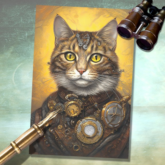 Seda Papel de desconfianza Cat Steampunk 2 (Subido por el creador)