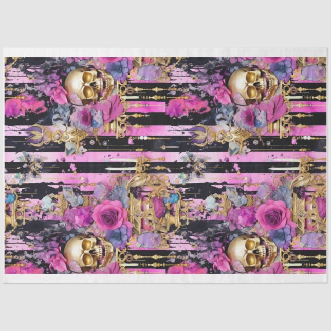 Seda Papel de desconfianza de Shabby Gótico Glam I (Anverso)