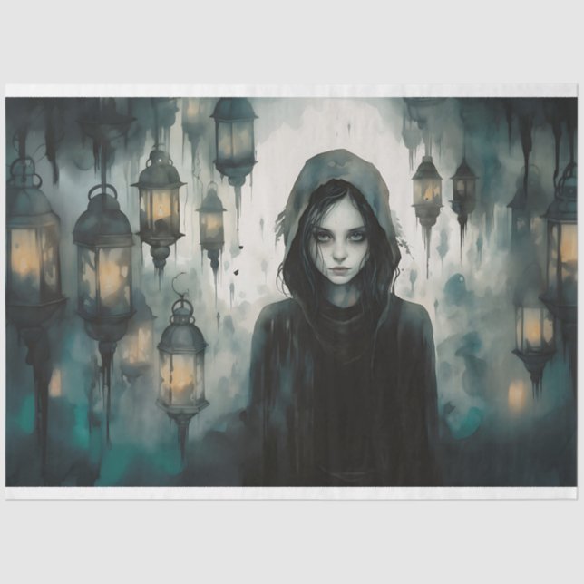 Seda Papel de desconfianza de Spooky Chica 2 (Anverso)