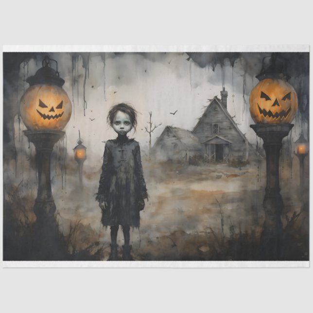 Seda Papel de desconfianza de Spooky Chica 3 (Anverso)