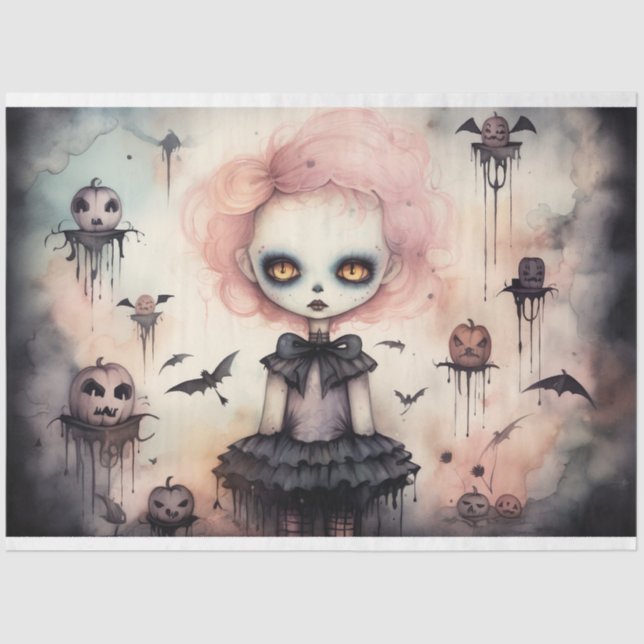 Seda Papel de desconfianza de Spooky Chica 6 (Anverso)