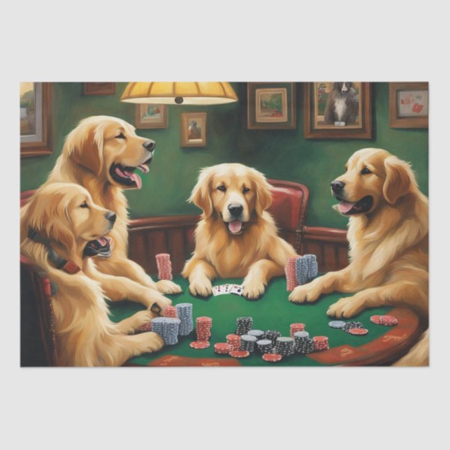 Seda Papel de desconfianza del Fiesta de Póquer Golden  (Anverso)