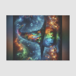 Seda Papel de desconfianza Gorra de bruja mística brill