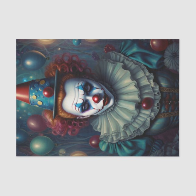 Seda Papel de desconsolación de crepé de Lady Clown (Anverso)