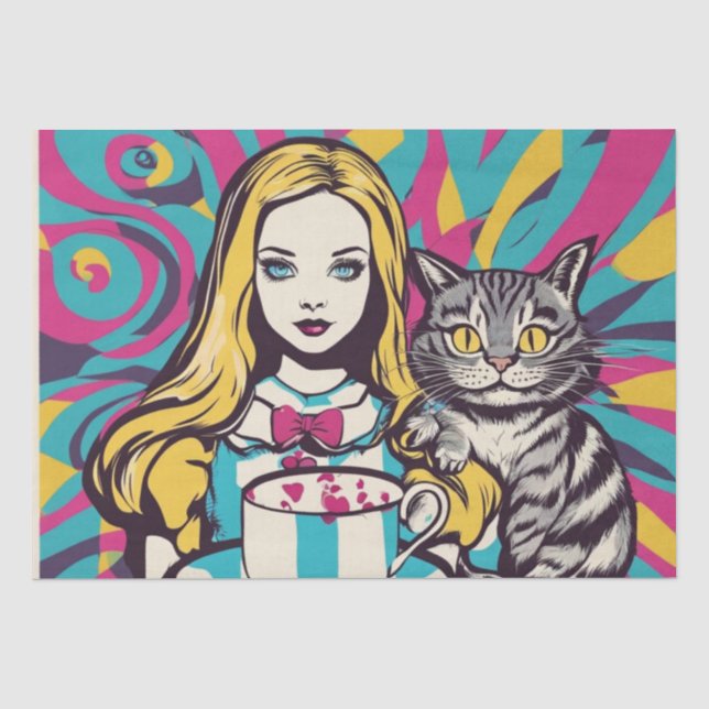 Seda Papel de desconsuelo de popart de Maravilla (Anverso)