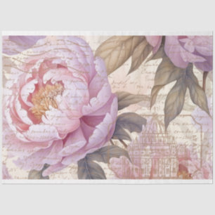 Seda Papel de descontaminación de los Lilac Peonies en 