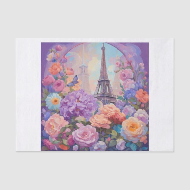 Seda Papel de desecho de la Torre Eiffel Plaza (Anverso)