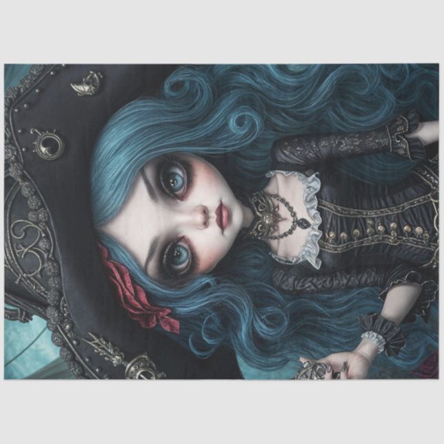 Seda Papel de desenlace de Chica pirata desbaratado en  (Anverso)