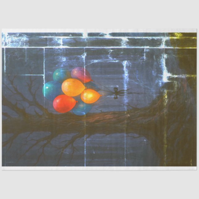 Seda Papel de desenlace de los globos forestales embruj (Anverso)