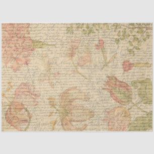 Seda Papel de deshielo de flores y guiones