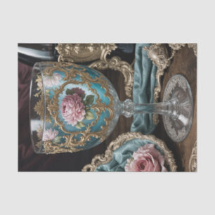 Seda Papel de deshielo de goblet de rococo francés