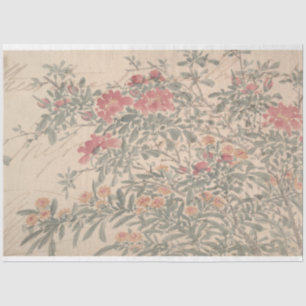 Seda Papel de deshielo de muebles con escritura floral