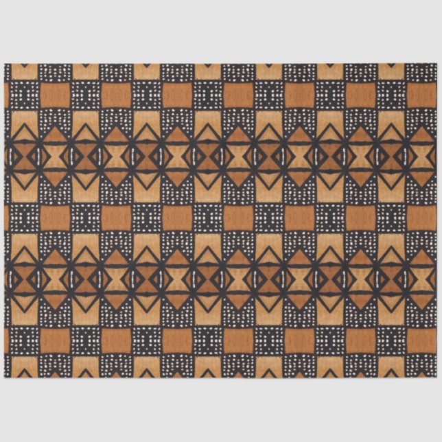 Seda Papel de deshielo de muebles textiles africanos (Anverso)