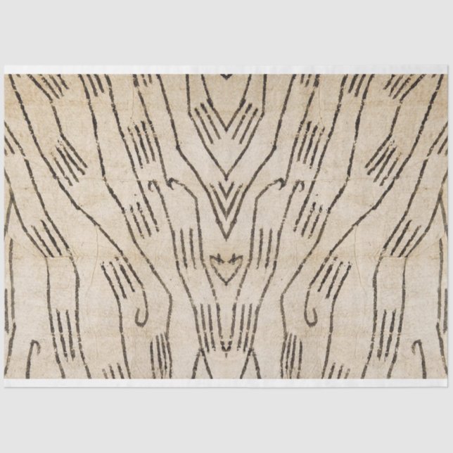 Seda Papel de deshielo de muebles textiles africanos (Anverso)