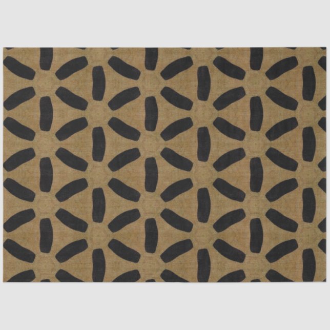 Seda Papel de deshielo de muebles textiles africanos (Anverso)