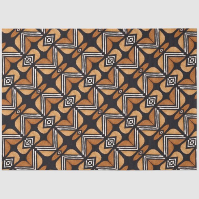 Seda Papel de deshielo de muebles textiles africanos (Anverso)