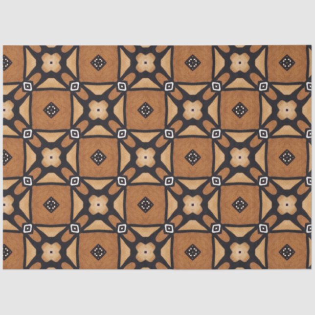 Seda Papel de deshielo de muebles textiles africanos (Anverso)