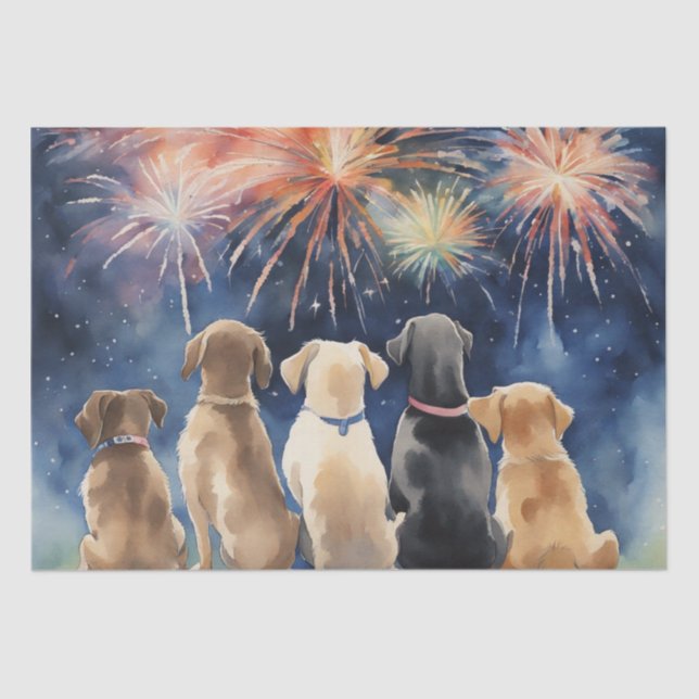 Seda Papel de deshielo de perros y fuegos artificiales (Anverso)
