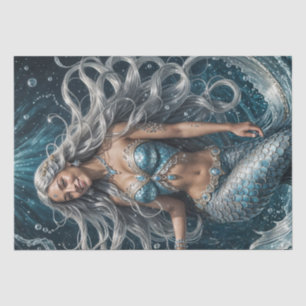 Seda Papel de deshielo de sirena artica plateada