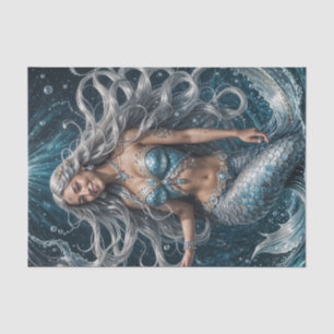 Seda Papel de deshielo de sirena artica plateada