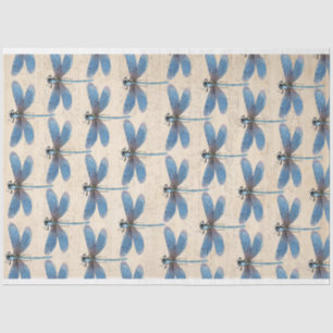 Seda Papel de deshielo del mobiliario de la libélula az