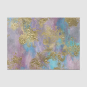 Seda Papel de deshielo fino dorado, rosa y azul