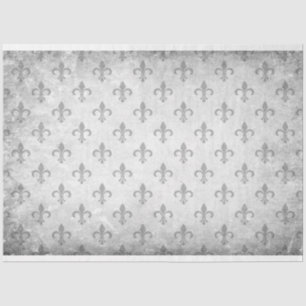 Seda Papel de deshielo gris Fleur De Lis