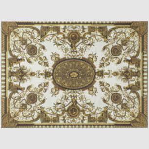 Seda Papel de deshielo Ornamental Oro y Negro