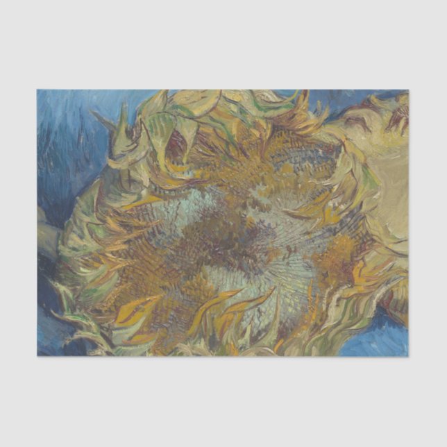 Seda Papel de deshielo Sunflowers Van Gough (Anverso)