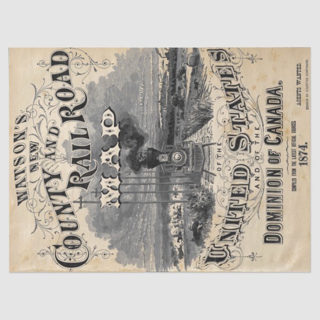 Seda Papel de desmontaje del tren Steampunk (Anverso)