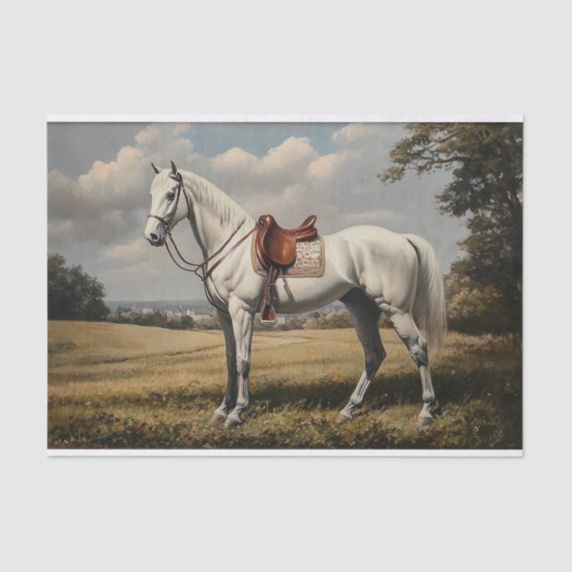 Seda Papel de desunión del caballo blanco 1 (Anverso)