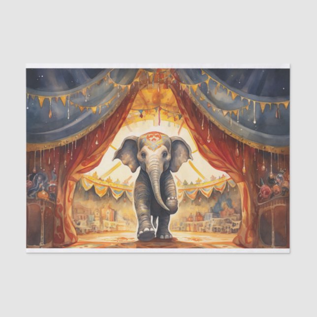 Seda Papel de desunión del Circus Elephant 3 (Anverso)