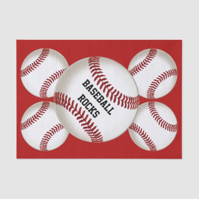 Seda Papel de embalaje adaptable del béisbol del tejido (Anverso)