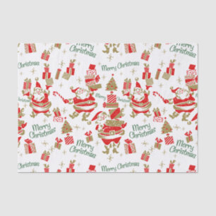 Seda Papel de embalaje del tejido del navidad del