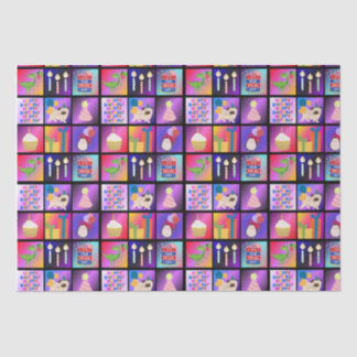 Seda Papel de envoltura de cumpleaños feliz