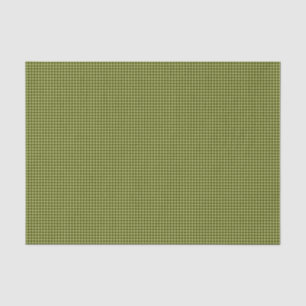 Seda PAPEL DE ENVOLTURA DE Gingham-TISSUE DE Olive Gree