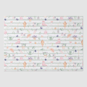 Seda Papel de envoltura de jardín de rayas acuáticas mo