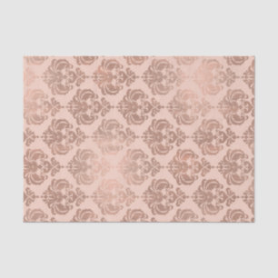 Seda Papel de envolver damasco rosa dorado moderno glam