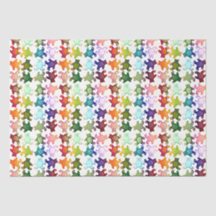 Seda Papel de envolver de osos de peluche coloridos