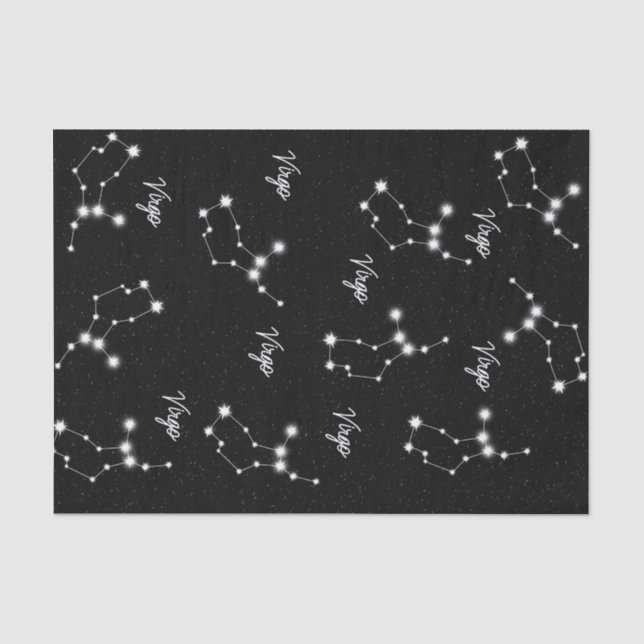 Seda Papel de envolver de rótulo Virgo Star (Anverso)