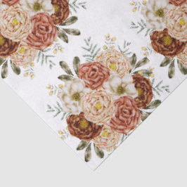 Seda Papel de envolver floral marrón estilo vintage