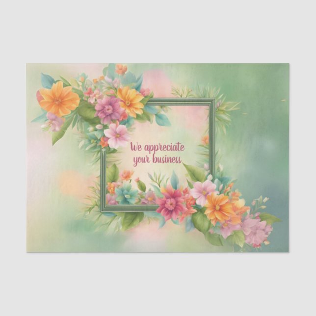 Seda Papel de envolver tejido tropical personalizable (Anverso)