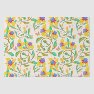 Seda Papel de envolvimiento de daffodils vibrantes