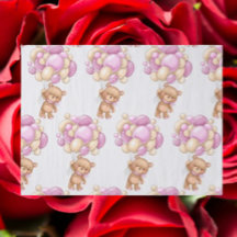 Papel de envolvimiento de globo de oso mate de chi