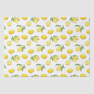 Seda Papel de envolvimiento de limón acuarela