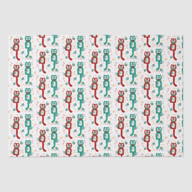 Seda Papel de envolvimiento de los Navidades de Kat con (Anverso)